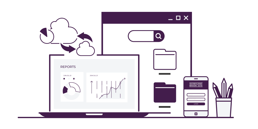 An stylised image icon representing Customs Analytics Illustration