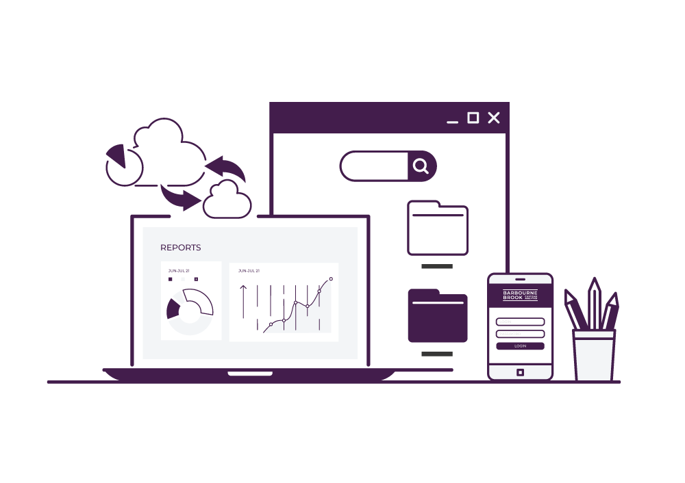 An stylised image icon representing Customs Analytics Illustration