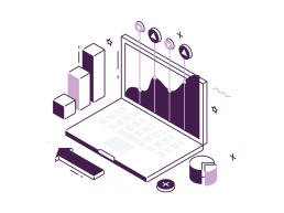A stylised image icon of graphs