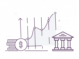 A stylised icon image representing support for international trade