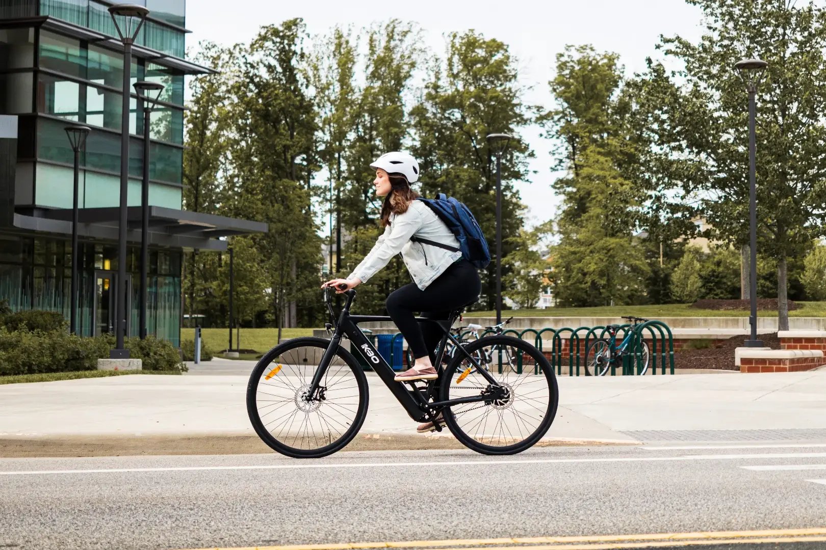 An banner image of a person on a bike.